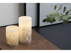 Pauleen LED-Kerzen Set Glowing Glitter, Ø7.6 cm, Silber/Weiss, 2 Stk -Weihnachtsbeleuchtung Verkäufe 52053229 xxl