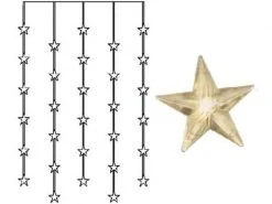 Star Trading LED-Lichtervorhang 0.9 m mit Sternen, 30 LED, Indoor