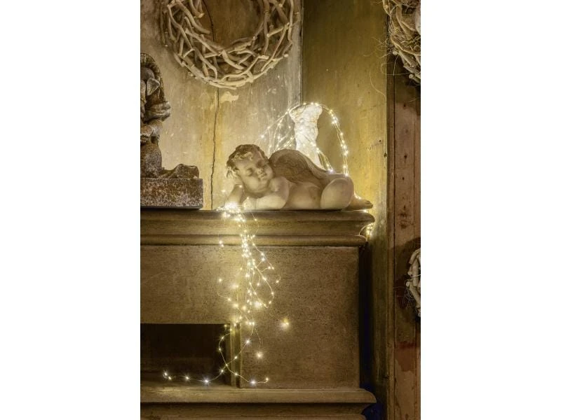 STT LED Lichterkette Angel Hair 1.6 m, 256 LED Silber Vorhang 3 STT LED Lichterkette Angel Hair 1.6 m, 256 LED Silber Vorhang – Bild 3