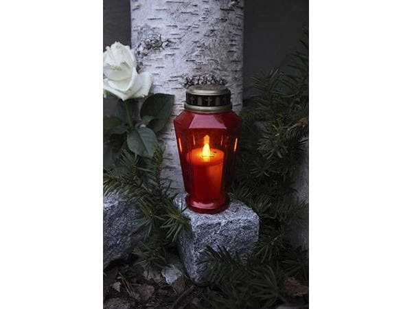 Star Trading LED Grabkerze Outdoor Ø 8.5 x 15.5 cm, Rot 3 Star Trading LED Grabkerze Outdoor Ø 8.5 x 15.5 cm, Rot – Bild 3