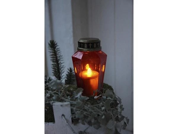 Star Trading LED Grabkerze Outdoor Ø 8.5 x 15.5 cm, Rot 2 Star Trading LED Grabkerze Outdoor Ø 8.5 x 15.5 cm, Rot – Bild 2