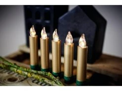 Lumix LED Baumkerze SuperLight Mini, Gold, 12er-Starter Set -Weihnachtsbeleuchtung Verkäufe 53911792 xxl