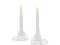 Sirius LED-Stabkerzen Set Ella Ø 9 x 15 cm, Weiss, 2 Stk.