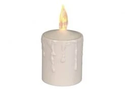 Star Trading LED Grabkerze Paula Ø 6 x 11.5 cm, Beige