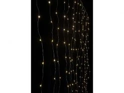 STT LED Lichterkette Angel Hair 1.6 m, 256 LED Silber Vorhang