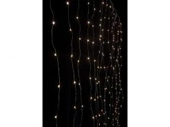 STT LED-Lichtervorhang 246 LED Silber