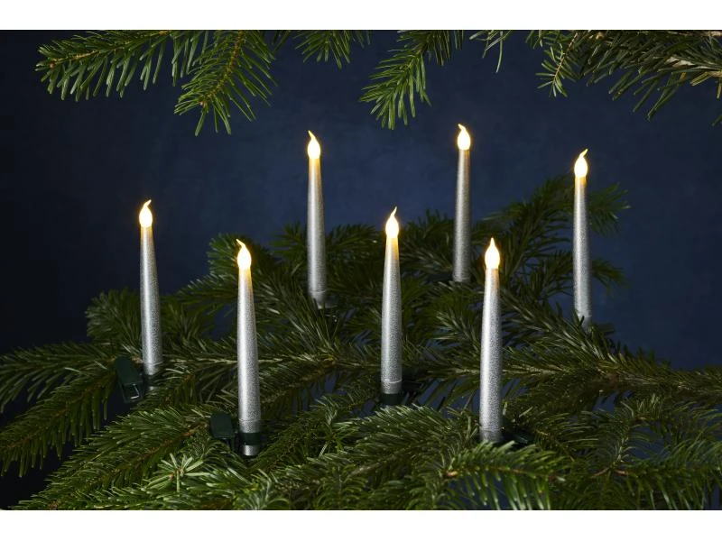 Sirius LED Baumkerze Caroline 10er Set Silber 2 Sirius LED Baumkerze Caroline 10er Set Silber – Bild 2