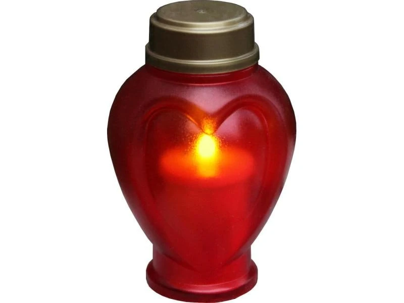 Star Trading LED Grabkerze Herz Ø 10 x 15 cm, Rot 1 Star Trading LED Grabkerze Herz Ø 10 x 15 cm, Rot