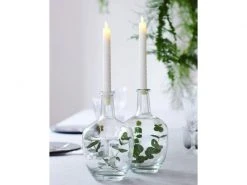 Sirius LED-Stabkerzen Set Sara Wave Ø 2 x 25 cm, Weiss, 2 Stk. -Weihnachtsbeleuchtung Verkäufe 77975630 xxl