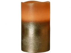 Star Trading LED-Kerze Pillar Cooper Ø 7.5 x 12.5 cm, Braun