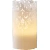 Star Trading LED-Kerze Pillar Clary Ø 8 x 15 cm, Weiss