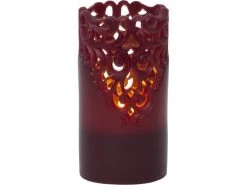 Star Trading LED-Kerze Pillar Clary Ø 8 x 15 cm, Rot