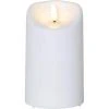 Star Trading LED-Kerze Pillar Flamme Ø 7.5 x 13 cm, Weiss