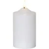 Star Trading LED-Kerze Pillar Flamme Ø 7.5 x 15 cm, Weiss