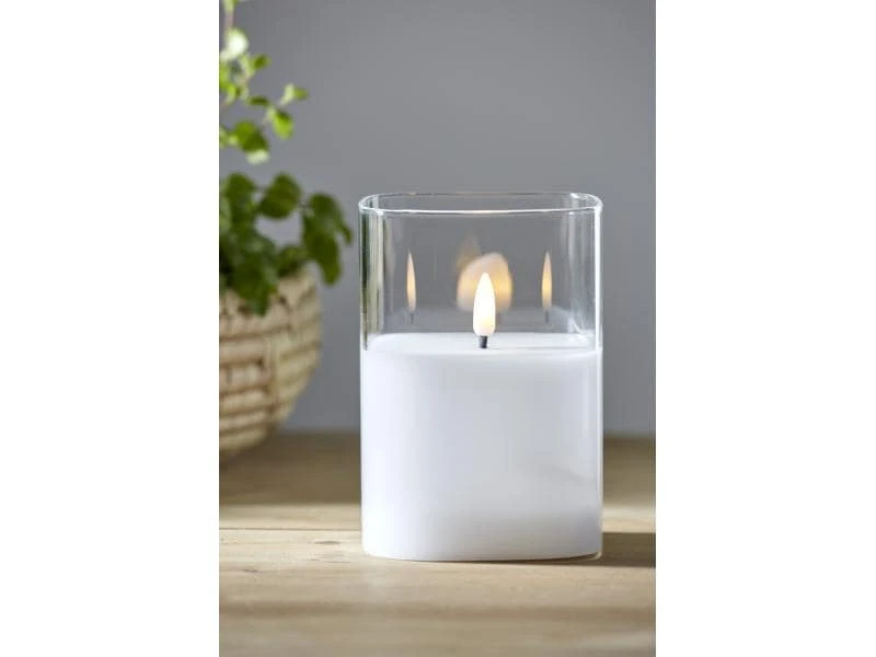 Star Trading LED-Kerze Pillar Flamme Ø 9 x 12.5 cm, Transparent 2 Star Trading LED-Kerze Pillar Flamme Ø 9 x 12.5 cm, Transparent – Bild 2